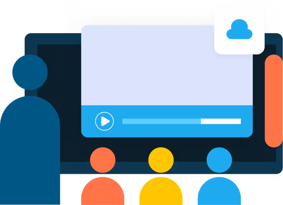 Illustration representing live training for modern data teams